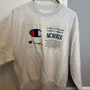 Champion Gray Reverse Weave Men's Crewneck Sweatshirt